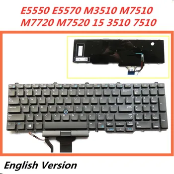 Laptop Tastatură engleză Pentru Dell E5550 E5570 M3510 M7510 M7720 M7520 15 3510 7510 Notebook Înlocuire layout Keyboard