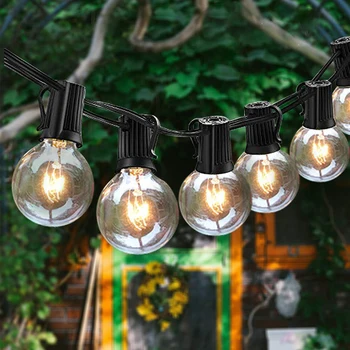 LED Grădină cu Gazon, cu lampa de 110/220V LED Glob Transparent Bec lumini Șir în aer liber, Terasă Curte Peisaj Nunta Decor de Crăciun