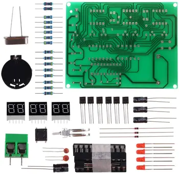 LED-uri digitale Ceas Electronic DIY Kituri de PCB Lipit de Învățare Practică Bord AT89C2051 și Componente DC 9V - 12V