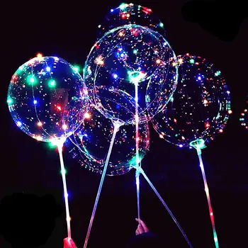 LED-uri Lumina Bobo Baloane Intermitent se Ocupă de 20 De Inci cu Bule Bobo Baloane 70 cm Bete de Craciun Petrecere de Ziua Decor