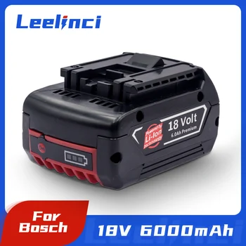 Leelinci Instrument Baterie li-ion Bosch 18V 4.0 Ah BAT 609 619 622 Uneltele electrice fără Fir Baterie Reîncărcabilă WithLamp Încărcător