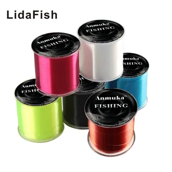 LidaFish Brand 500m de înaltă calitate nailon conformitate cu super-puternică forță de tragere de 3.5 14.5 KG mai multe culori opționale linie de pescuit