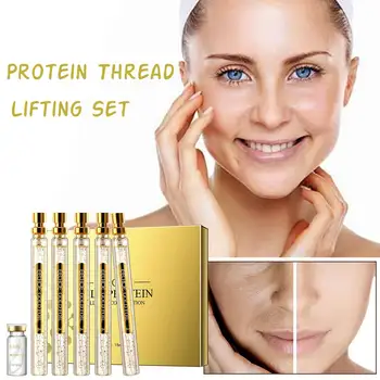 Lifting facial Fire de Aur Proteine Fir de Ridicare Set Fata de Umplere Resorbabile de Colagen Proteine Fir Fermitate Anti-imbatranire Esența