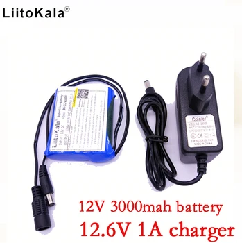 Liitokala 12V 3000mAh baterie Li ion recargable y La C Mara de CCTV cargador+încărcător de 1A