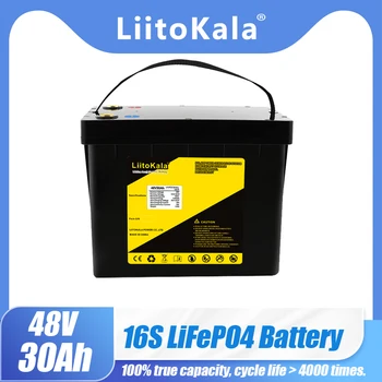 LiitoKala 48v 30ah lifepo4 baterie cu 30A BMS pentru 48v 1500w utilaje biciclete electrice biciclete scutere go cart