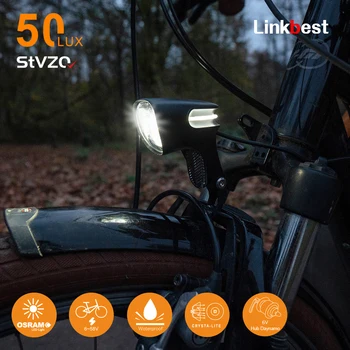 Linkbest 50 Lux Biciclete Electrice De Lumină C7 Fața Biciclete Lumina Farurilor Impermeabil Pentru Dinam Hub De Ciclism Montan Biciclete Accesorii