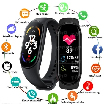 M7 Ceas Inteligent Bărbați Tracker de Fitness Ceasuri de Ritm Cardiac Monitor de Sănătate M7 Smart Band Femei Brățară de Fitness pentru Telefonul Mobil