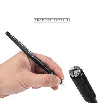 Mai Nou Negru Manual De Microblading Pix Cu Scară / Măsurare Profesionale De Poziționare Machiaj Permanent Tatuaj Sprancene Pen
