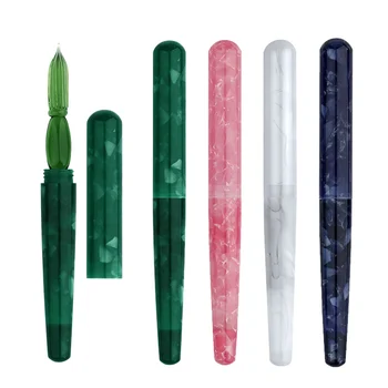 MAJOHN N10 Sticlă Dip Pen Rășină Butoi 0.6~0,8 mm Sticlă Peniță de Scris elevii școlii de Desen Cadouri pixuri verde albastru roz