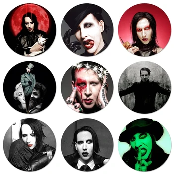 Marilyn Manson Icoane Ace Insigna Decor Broșe Metalice Insigne Pentru Ghiozdan Decor 58mm