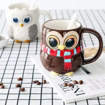 Mark cana cadou de mână atragă desene animate drăguț cana ceramica, 3 d animal ceașcă ceașcă de cafea ceasca de cafea drăguț cani si cesti set de ceasca