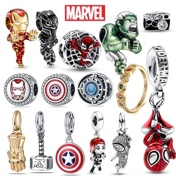 Marvel iron man casca Farmece Spider Man Margele se Potrivesc Original Pandora Bratari 100% Argint 925 Disney Farmece Bijuterii DIY