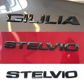 Masina de metal scrisoare decor eticheta este potrivit pentru Alfa Romeo Julia Stelvio exterioare modificare accesorii