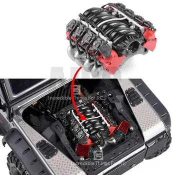 Masina Rc Ls7 V8 Simula Motor Motor Ventilatoare De Răcire Radiator Kit Pentru 1/10 Rc Crawler Trax Trx4 Trx6 Axial Scx10 90046 Vs4