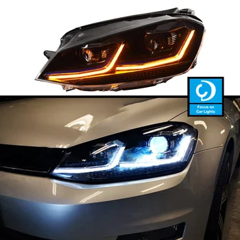 Mașina din Față Faruri Pentru Golf 7 MK7 GTI 2013-2017 7.5 Tip LED Faruri Stil Dinamic de Semnalizare Lentile Accesorii Auto