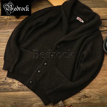 MBBCAR Britanic cardigan pulover sacou pentru bărbați de înaltă calitate spălat pulover de lână grele groase tricotate din lână haina 677