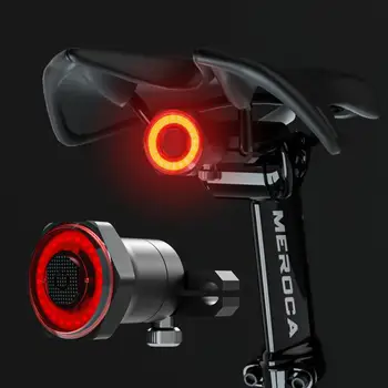 MEROCA WR15 Smart Biciclete Coada Lumina din Spate Auto Start Stop de Frână IPX6 Impermeabil USB de Încărcare Ciclism Coada Far Bicicleta cu LED Lumina