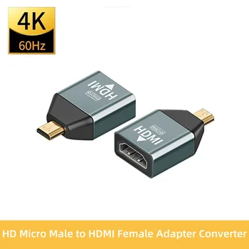 Micro compatibil HDMI de sex Masculin la Feminin Adaptor de Tip D de la UN HD Conector 4K@60Hz Convertor Adaptor pentru Monitor Notebook Proiector