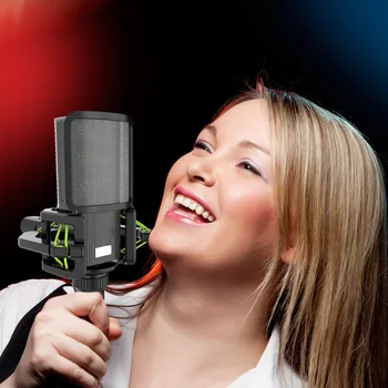 Microfon Șoc Montare Cu P0p Filtru Universal Shock Mount Pentru 21-62mm Diametru Mic Anti-Vibrații Integrat P0p Scut