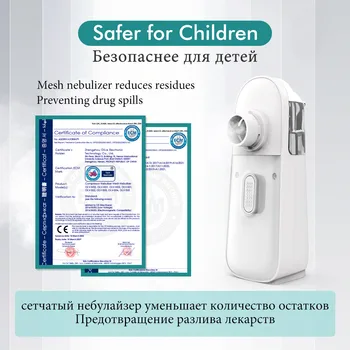 Mini Handheld Portabil Inhalat Nebulizator Cu Ultrasunete Silent Inalador Nebulizador Copii Adulți Reîncărcabilă Automizer De Îngrijire A Sănătății