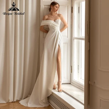 Modern Iubita a-Line Rochie de Mireasa Pentru Mireasa 2023 Sexy Inalta Split Spatele gol Rochie de Mireasa Un Umăr robe de mariée vestidos