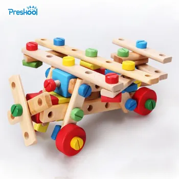Montessori pentru Copii Jucarii din Lemn Model Kituri de constructie Nut-o combinație de Învățare de Învățământ Preșcolar de Formare Brinquedos Juguets