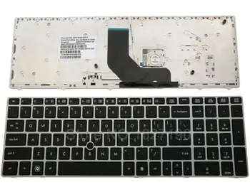 NE Tastatura Pentru HP 8560P ARGINT CADRU NEGRU Cu Point stick Nou Laptop Tastaturi 550112G00-035-G 9Z.N6GUF.201 HX201 641181-001