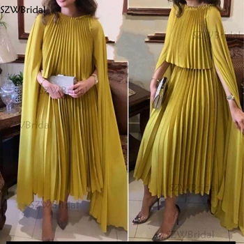 New Sosire Satin Dubai arabă rochie de seara 20233 Halat de serată de Aur celebritate rochii Plus dimensiune rochii de seara pentru femei
