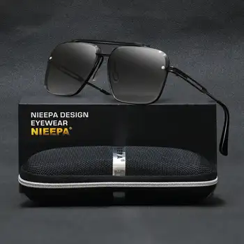 NIEEPA Moda Cool Oameni Mach Șase Stil Gradient de ochelari de Soare Vintage Pilot Design de Brand Ochelari de Soare Oculos De Sol UV400