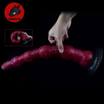 NNSX laba Penis Anal Margele SM Bici Lung Instrument Lucios Silicon Cu ventuza Vibrator pentru Femei Jucării Sexuale Gay Sex-Shop