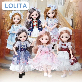 Noi 1/6 12 Inch 31cm Bjd Papusa 23 Articulațiilor Lolita Haine Ochii Mari de Plastic Jucării Muzicale Papusa Fete de Moda pentru Copii Cadou de Ziua de nastere