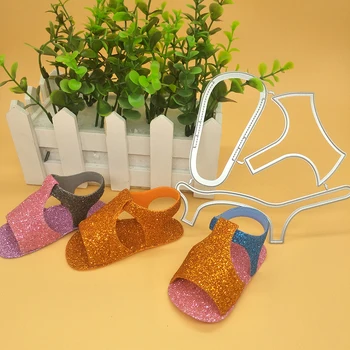 Noi drăguț 3D sandale, pantofi de tăiere de metal moare, album foto carton DIY card cadou decor de relief meserii