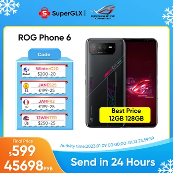 Noi Global Rom ASUS ROG Telefon 6 Snapdragon 8+ Gen 1 5G Jocuri Telefon 165Hz rata de refresh 65W Încărcare Rapidă ROG 6 ROG6 Smartphone