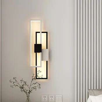 Nordic LED Lumini de Perete Minimalist, Lumina Led-uri Pentru Camera de zi Dormitor Noptieră Acasă Decorare Interioară Lampă de Perete Sconces