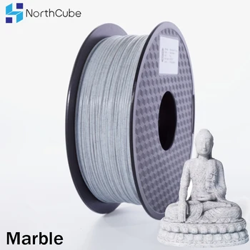 NORTHCUBE Imprimantă 3D cu Filament de Marmură Place PLA Filament de 1.75 mm 1kg Dimensională, Precizie de +/- 0,05 mm de Culoare Alb pentru Imprimantă 3D