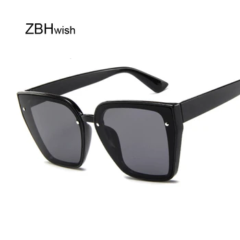 Noua Epocă de Lux ochelari de Soare Ochi de Pisica Negru de Femei de Moda Pătrat Ochelari de Soare de sex Feminin Gros Cadru Retro Nuante UV400 Oculo