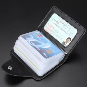 Noua Piele PU Funcție de 24 de Biți Caz Carte de Titularul Cardului de Afaceri Bărbați Femei de Credit Pașaport Bag Cardul de IDENTITATE Carte de Portofel