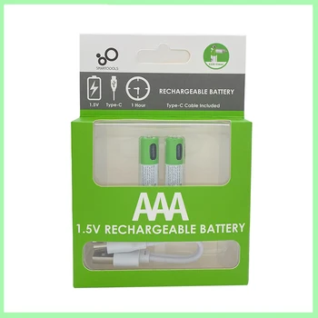 Noul ambalaj USB Baterii Reîncărcabile AAA 1.5 V 550 mWh baterie li-ion pentru mouse-ul de control de la distanță jucărie+Tip-C prin Cablu