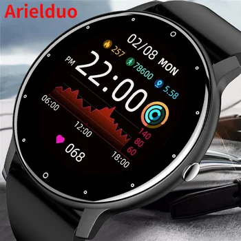 Noul ceas inteligent bărbați ecran tactil complet de fitness sport watch sport femei impermeabil bluetooth pentru ios android smartwatch adauga