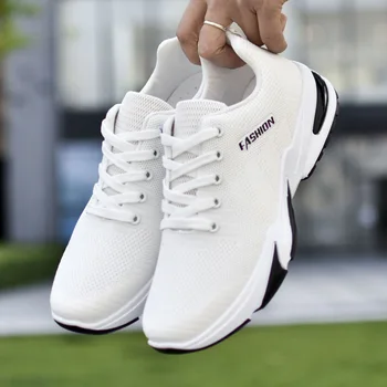 Nouă bărbați low-top pantofi de funcționare 2021 moda ochiurilor de plasă respirabil pantofi casual sport în aer liber pantofi alb pantofi de tenis