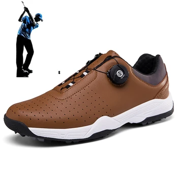 Nouă Bărbați Profesional Pantofi de Golf Piroane Iarbă Non-Alunecare de Golf, Adidași de Dimensiuni Mari Barbati de Golf de Formare Pantofi de Mers pe jos Dimensiune 35-46