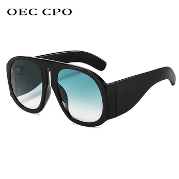 OEC CPO Supradimensionate Pătrat Ochelari de Soare Femei Steampunk Cadru Mare Gradient de Lentile de Ochelari de Soare de sex Feminin de Ochelari de vedere Oculos De Sol