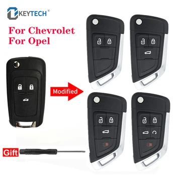 OkeyTech 2/3/4/5 Butoane Modificate Flip Cheie Auto Shell Caz Pentru Chevrolet Lova/Aveo/Cruze Pentru Opel Astra Insignia/Mokka Pentru Buick