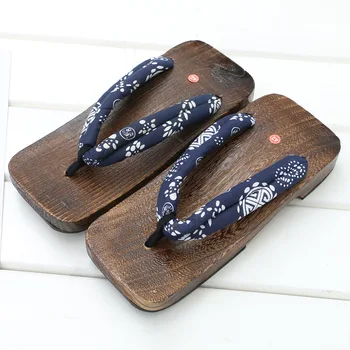 Omul Papuci De Casă 2022 Vara Flip Flops Cosplay Samurai Japonez Geta Papuci De Lemn 2 Sandale Fund Gros Sandale Cu Platforma