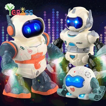 Orbitor Muzica Robot Strălucitoare Educative Jucarii Electronice De Mers Pe Jos De Dans Spațiu Inteligent Robot De Muzică Pentru Copii Jucarii Robot Figura Anime Cadou