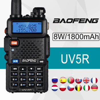 Original Baofeng Walkie Talkie Uv-5r Dualband Două Fel de Radio VHF/UHF 136-174MHz 400-520MHz FM Portabil de Emisie-recepție cu Casca