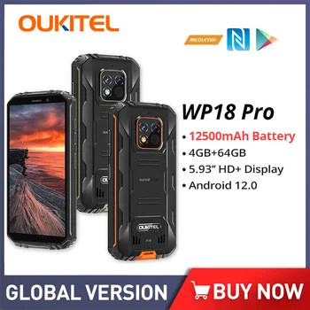 Oukitel Wp18 Pro Rugged Smartphone-uri 12500mah 4gb Ram, 64gb Rom rezistent la Socuri Telefonul Mobil Android Deblocat Telefonul Mobil