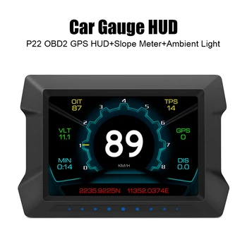 P22 HUD Ceas Panta Metru Vitezometru GPS Auto Head Up Display Pe Bord Computer Test OBD 2 Instrumente de Diagnosticare Instrument Cluster