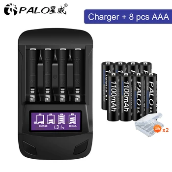 PALO Smart LCD Încărcător pentru 1.2 v NiMH AA AAA Baterie Reîncărcabilă cu 1.2 v Ni-MH 3A Baterii Reîncărcabile AAA pentru Lanterna