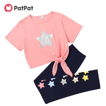 PatPat 2021 New Sosire 2 buc Copilul Fata, pantaloni Scurți de bumbac Dulce Sling Copilul se Stabilește